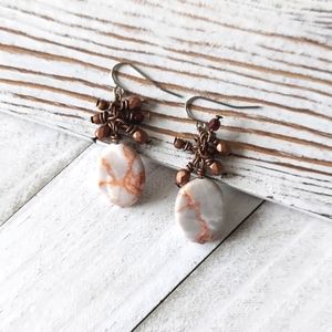 Artisan Jewelry Collection - Callie Copper and Stone Earrings